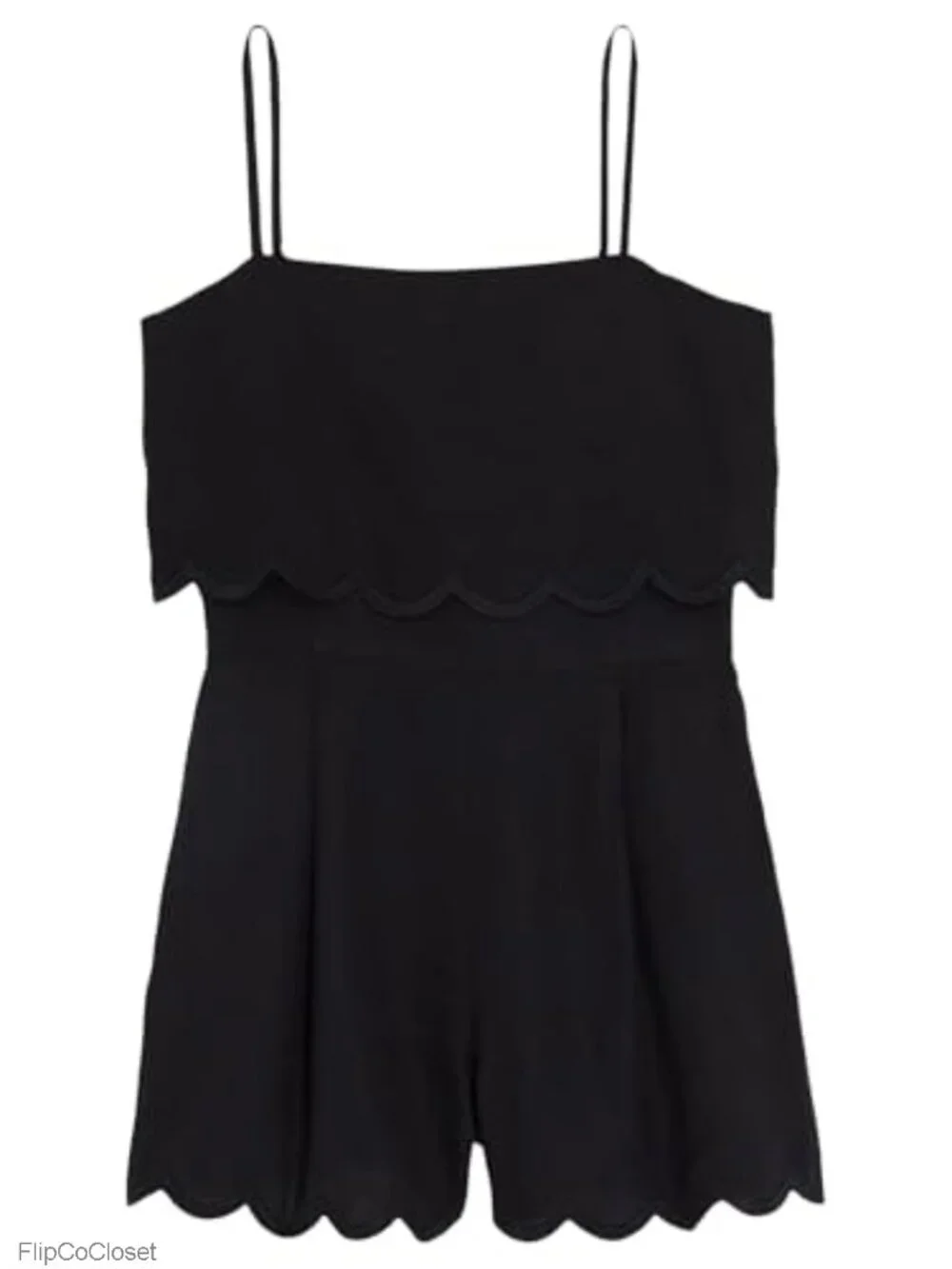 Women's Overlay Romper - Lyocell Linen Blend Sleeveless Square Neck Jumpsuit